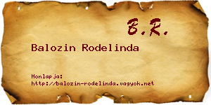 Balozin Rodelinda névjegykártya